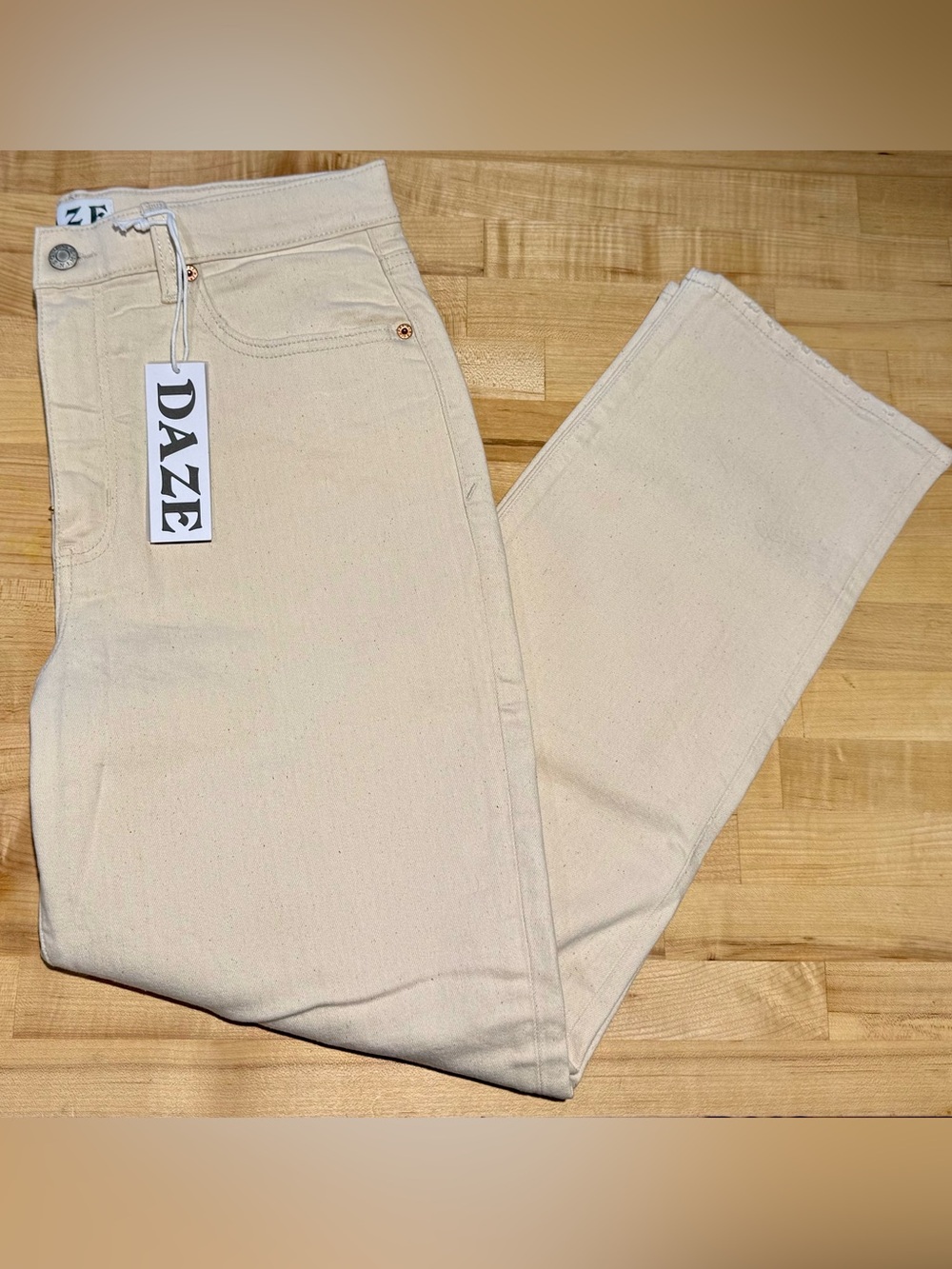 DAZE Denim Straight  Up High Rise Straight-Leg Jeans